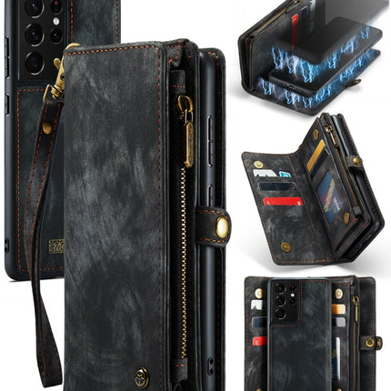 CaseMe Detachable Multifunctional Horizontal Flip Leather Case, with Card Slot & Holder & Zipper Wallet & Photo Frame, For Samsung Galaxy S21+ 5G, For Samsung Galaxy S21 5G, For Samsung Galaxy S21 Ultra 5G