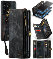 CaseMe Detachable Multifunctional Horizontal Flip Leather Case, with Card Slot & Holder & Zipper Wallet & Photo Frame, For Samsung Galaxy S21+ 5G, For Samsung Galaxy S21 5G, For Samsung Galaxy S21 Ultra 5G