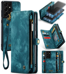 CaseMe Detachable Multifunctional Horizontal Flip Leather Case, with Card Slot & Holder & Zipper Wallet & Photo Frame, For Samsung Galaxy S21+ 5G, For Samsung Galaxy S21 5G, For Samsung Galaxy S21 Ultra 5G
