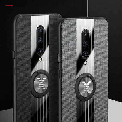 XINLI Stitching Cloth Textue Shockproof TPU Protective Case with Ring Holder, For OnePlus 6, For OnePlus 6T, For OnePlus 7 Pro, For Meizu Note 8