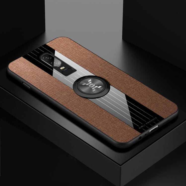 XINLI Stitching Cloth Textue Shockproof TPU Protective Case with Ring Holder, For OnePlus 6, For OnePlus 6T, For OnePlus 7 Pro, For Meizu Note 8, For Meizu Note 9