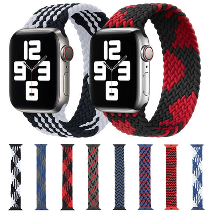 Plastic Buckle Mixed Color Nylon Braided Single Loop Replacement Watchbands For Apple Watch Series 6 & SE & 5 & 4 44mm / 3 & 2 & 1 42mm, S, M, L