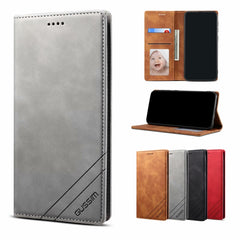 GUSSIM GS-001 Business Style Horizontal Flip Skin Feel PU Leather Case with Holder & Card Slots & Wallet & Photo Frame, For Samsung Galaxy A21