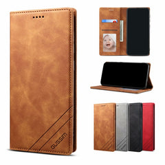 GUSSIM GS-001 Business Style Horizontal Flip Skin Feel PU Leather Case with Holder & Card Slots & Wallet & Photo Frame, For Samsung Galaxy A21