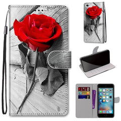 Coloured Drawing Cross Texture Horizontal Flip PU Leather Case with Holder & Card Slots & Wallet & Lanyard, For iPhone 6 / 6s