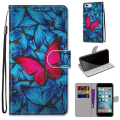 Coloured Drawing Cross Texture Horizontal Flip PU Leather Case with Holder & Card Slots & Wallet & Lanyard, For iPhone 6 / 6s