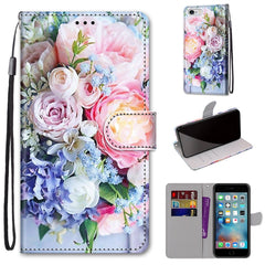 Coloured Drawing Cross Texture Horizontal Flip PU Leather Case with Holder & Card Slots & Wallet & Lanyard, For iPhone 6 / 6s