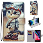 For iPhone SE 2022 / SE 2020 / 8 / 7 / Leather Shoes Cat