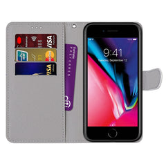 Coloured Drawing Cross Texture Horizontal Flip PU Leather Case with Holder & Card Slots & Wallet & Lanyard, For iPhone SE 2022 / SE 2020 / 8 / 7