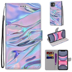 Coloured Drawing Cross Texture Horizontal Flip PU Leather Case with Holder & Card Slots & Wallet & Lanyard, For iPhone 11