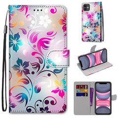 Coloured Drawing Cross Texture Horizontal Flip PU Leather Case with Holder & Card Slots & Wallet & Lanyard, For iPhone 11