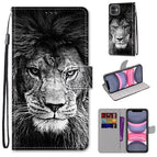 For iPhone 11 / B11 Black White Lion Head