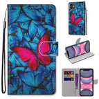 For iPhone 11 / Blue Red Butterfly