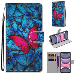 Coloured Drawing Cross Texture Horizontal Flip PU Leather Case with Holder & Card Slots & Wallet & Lanyard, For iPhone 11