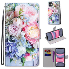 Coloured Drawing Cross Texture Horizontal Flip PU Leather Case with Holder & Card Slots & Wallet & Lanyard, For iPhone 11