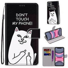 Coloured Drawing Cross Texture Horizontal Flip PU Leather Case with Holder & Card Slots & Wallet & Lanyard, For iPhone 11