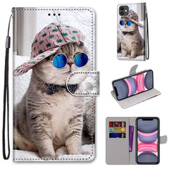 Coloured Drawing Cross Texture Horizontal Flip PU Leather Case with Holder & Card Slots & Wallet & Lanyard, For iPhone 11