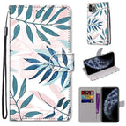 For iPhone 11 Pro / Pink Green Leaf