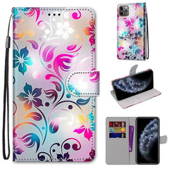 Coloured Drawing Cross Texture Horizontal Flip PU Leather Case with Holder & Card Slots & Wallet & Lanyard, For iPhone 11 Pro