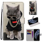 For iPhone 11 Pro / B09 Golden Chain Grey Cat