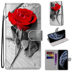 Coloured Drawing Cross Texture Horizontal Flip PU Leather Case with Holder & Card Slots & Wallet & Lanyard, For iPhone 11 Pro