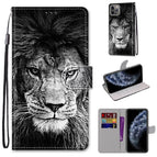 For iPhone 11 Pro / B11 Black White Lion Head