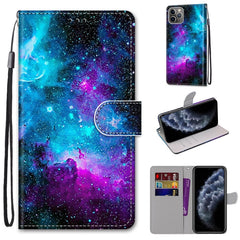 Coloured Drawing Cross Texture Horizontal Flip PU Leather Case with Holder & Card Slots & Wallet & Lanyard, For iPhone 11 Pro