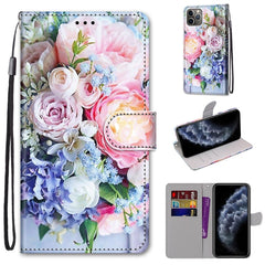 Coloured Drawing Cross Texture Horizontal Flip PU Leather Case with Holder & Card Slots & Wallet & Lanyard, For iPhone 11 Pro