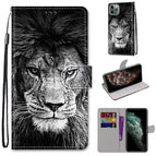 For iPhone 11 Pro Max / B11 Black White Lion Head