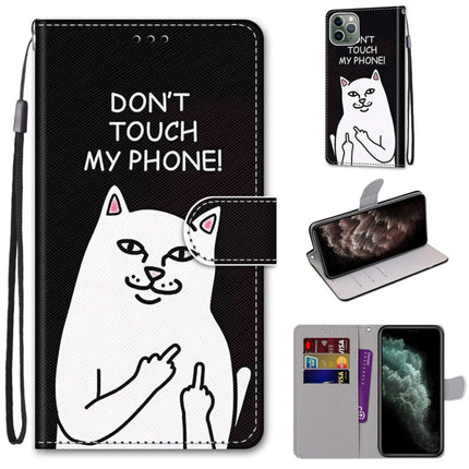 Coloured Drawing Cross Texture Horizontal Flip PU Leather Case with Holder & Card Slots & Wallet & Lanyard, For iPhone 11 Pro Max