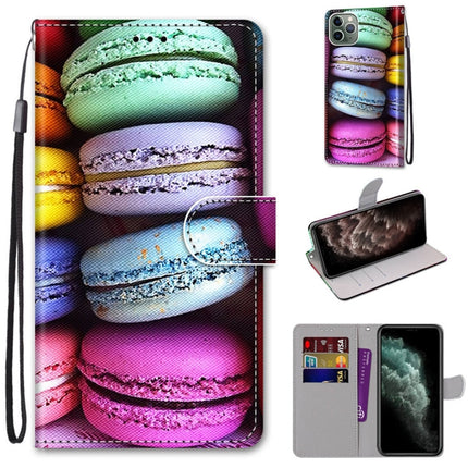 Coloured Drawing Cross Texture Horizontal Flip PU Leather Case with Holder & Card Slots & Wallet & Lanyard, For iPhone 11 Pro Max
