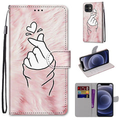 Coloured Drawing Cross Texture Horizontal Flip PU Leather Case with Holder & Card Slots & Wallet & Lanyard, For iPhone 12 mini