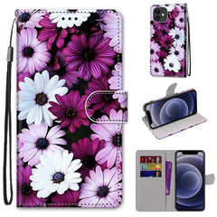 Coloured Drawing Cross Texture Horizontal Flip PU Leather Case with Holder & Card Slots & Wallet & Lanyard, For iPhone 12 mini