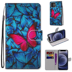 Coloured Drawing Cross Texture Horizontal Flip PU Leather Case with Holder & Card Slots & Wallet & Lanyard, For iPhone 12 mini