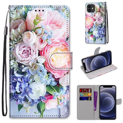 Coloured Drawing Cross Texture Horizontal Flip PU Leather Case with Holder & Card Slots & Wallet & Lanyard, For iPhone 12 mini