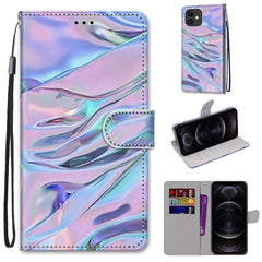 Coloured Drawing Cross Texture Horizontal Flip PU Leather Case with Holder & Card Slots & Wallet & Lanyard, For iPhone 12 / 12 Pro