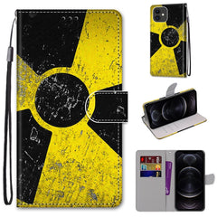 Coloured Drawing Cross Texture Horizontal Flip PU Leather Case with Holder & Card Slots & Wallet & Lanyard, For iPhone 12 / 12 Pro