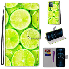 Coloured Drawing Cross Texture Horizontal Flip PU Leather Case with Holder & Card Slots & Wallet & Lanyard, For iPhone 12 Pro Max