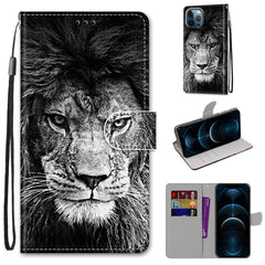 Coloured Drawing Cross Texture Horizontal Flip PU Leather Case with Holder & Card Slots & Wallet & Lanyard, For iPhone 12 Pro Max