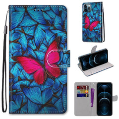 Coloured Drawing Cross Texture Horizontal Flip PU Leather Case with Holder & Card Slots & Wallet & Lanyard, For iPhone 12 Pro Max