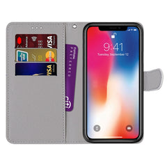 Coloured Drawing Cross Texture Horizontal Flip PU Leather Case with Holder & Card Slots & Wallet & Lanyard, For iPhone XS / X