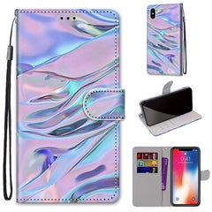 Coloured Drawing Cross Texture Horizontal Flip PU Leather Case with Holder & Card Slots & Wallet & Lanyard, For iPhone XS / X