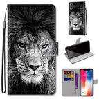 For iPhone XS / X / B11 Black White Lion Head