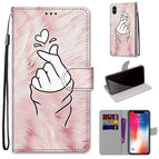 For iPhone XS / X / Pink Hands Heart