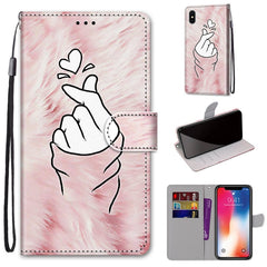 Coloured Drawing Cross Texture Horizontal Flip PU Leather Case with Holder & Card Slots & Wallet & Lanyard, For iPhone XS / X