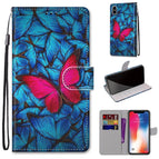 For iPhone XS / X / Blue Red Butterfly