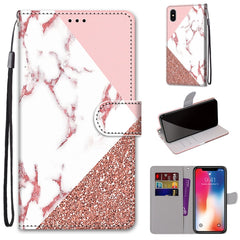 Coloured Drawing Cross Texture Horizontal Flip PU Leather Case with Holder & Card Slots & Wallet & Lanyard, For iPhone XS / X