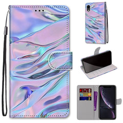 Coloured Drawing Cross Texture Horizontal Flip PU Leather Case with Holder & Card Slots & Wallet & Lanyard, For iPhone XR