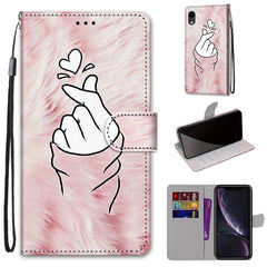 Coloured Drawing Cross Texture Horizontal Flip PU Leather Case with Holder & Card Slots & Wallet & Lanyard, For iPhone XR