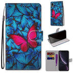For iPhone XR / Blue Red Butterfly